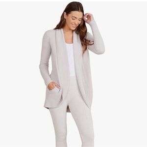 Barefoot Dreams CozyChic Lite Soft Circle Cardigan Silver Pearl Women’s XS/S NWT